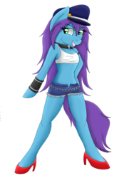 Size: 1200x1600 | Tagged: safe, artist:skyraheartsong, oc, oc only, oc:roxy impelheart, anthro, arm hooves, clothes, collar, cosplay, costume, final fight, solo