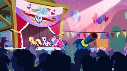 Size: 1280x720 | Tagged: safe, screencap, applejack, pinkie pie, rainbow dash, rarity, twilight sparkle, alicorn, pony, g4, pinkie pride, make a wish, twilight sparkle (alicorn)