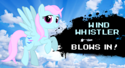 Size: 1024x563 | Tagged: safe, edit, editor:mega-poneo, wind whistler, pony, g1, g4, female, g1 to g4, generation leap, meme, newcomer, solo, super smash bros., video game