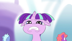 Size: 1366x768 | Tagged: safe, artist:doublewbrothers, screencap, starlight glimmer, pony, g4, animated at source, filly, floppy ears, sad, thought crimes