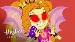 Size: 1920x1080 | Tagged: safe, screencap, adagio dazzle, equestria girls, g4, my little pony equestria girls: rainbow rocks, female, hasbro studios, ponied up, solo, welcome to the show