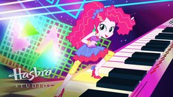 Size: 1920x1080 | Tagged: safe, screencap, pinkie pie, equestria girls, friendship through the ages, g4, my little pony equestria girls: rainbow rocks, female, hasbro studios, keyboard, musical instrument, new wave pinkie, piano, solo