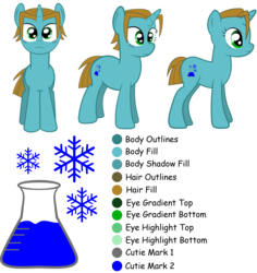 Size: 2000x2115 | Tagged: safe, artist:spellboundcanvas, oc, oc only, oc:ion frostfall, pony, high res, reference sheet, solo
