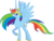 Size: 9474x7200 | Tagged: safe, artist:chimajra, rainbow dash, alicorn, pony, g4, absurd resolution, alicornified, female, looking back, race swap, rainbowcorn, raised hoof, simple background, smiling, solo, spread wings, transparent background, vector