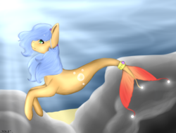 Size: 3200x2400 | Tagged: safe, artist:lcandys, oc, oc only, merpony, pony, high res, solo, underwater