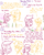 Size: 1280x1611 | Tagged: safe, artist:adorkabletwilightandfriends, roseluck, sunburst, earth pony, pony, unicorn, comic:adorkable twilight and friends, g4, adorkable friends, comic, dialogue, eyes closed, floppy ears, flower, grin, lidded eyes, lineart, looking at each other, looking back, nervous, nervous smile, open mouth, poster, potted plant, simple background, slice of life, smiling, sweat, white background