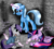 Size: 5385x4818 | Tagged: safe, artist:moonlight0shadow0, boulder (g4), maud pie, trixie, twilight sparkle, alicorn, earth pony, pony, unicorn, g4, absurd resolution, chained, chains, dialogue, dungeon, eyes closed, feather, female, fetish, lesbian, levitation, magic, open mouth, raised hoof, ship:mauxie, ship:twixie, shipping, sitting, smiling, spread wings, telekinesis, tickle fetish, tickle torture, tickling, twilight sparkle (alicorn)