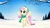 Size: 1920x1080 | Tagged: safe, artist:lilapudelpony, fluttershy, pony, g4, clothes, female, hat, looking at something, raised hoof, scarf, snow, snowflake, solo, spread wings, standing, winter