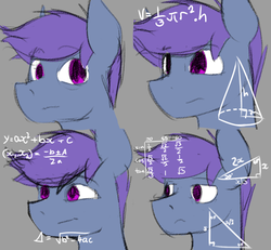 Size: 1280x1181 | Tagged: safe, artist:noxy, oc, oc only, oc:windy dripper, pegasus, pony, annoyed, confused, explicit source, male, math, math lady meme, meme, reaction, solo