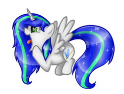 Size: 1024x781 | Tagged: safe, artist:themagicfantasy, oc, oc only, oc:magic fantasy, alicorn, pony, alicorn oc, flying, heart eyes, open mouth, simple background, smiling, solo, spread wings, tongue out, transparent background, wingding eyes