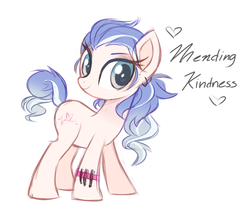 Size: 807x671 | Tagged: safe, artist:wicklesmack, oc, oc only, oc:mending kindness, earth pony, pony, female, mare, simple background, sketch, solo, white background