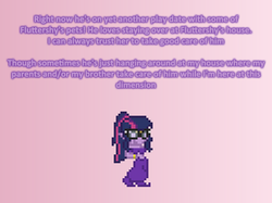 Size: 504x377 | Tagged: safe, artist:verve, sci-twi, twilight sparkle, genie, ain't never had friends like us, equestria girls, g4, ask, female, glasses, pixel art, shantae, simple background, solo, tumblr