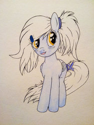 Size: 1600x2133 | Tagged: safe, artist:marinesparkle, oc, oc only, pegasus, pony, solo, traditional art, watercolor painting