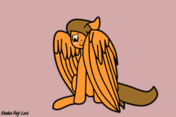 Size: 3000x2000 | Tagged: safe, artist:dookin, oc, oc only, oc:amber altering, pegasus, pony, blushing, cute, high res, large wings, request, solo, wings