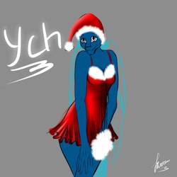 Size: 2000x2000 | Tagged: safe, artist:stirren, oc, oc only, anthro, christmas, clothes, commission, costume, female, high res, solo, your character here
