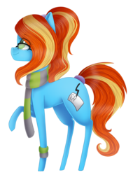 Size: 1438x1893 | Tagged: safe, artist:bonniebatman, oc, oc only, earth pony, pony, clothes, female, glasses, mare, scarf, simple background, solo, transparent background