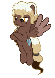 Size: 840x1188 | Tagged: safe, artist:misteraibo, oc, oc only, oc:sweet mocha, pegasus, pony, animated, crossed hooves, flapping, flying, freckles, gif, grumpy, lidded eyes, simple background, solo, spread wings, transparent background, unamused