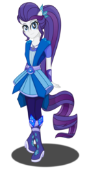 Size: 1757x3469 | Tagged: safe, artist:deannaphantom13, rarity, equestria girls, g4, legend of everfree, boots, crossed legs, crystal guardian, female, hasbro, hasbro studios, high heel boots, high heels, jewelry, looking at you, ponied up, ponytail, shoes, simple background, smiling, solo, transparent background