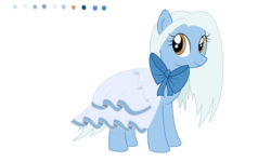 Size: 1600x960 | Tagged: safe, artist:marinesparkle, oc, oc only, oc:marine sparkle, earth pony, pegasus, pony, bow, clothes, dress, female, mare, reference sheet, solo