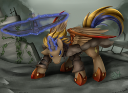 Size: 3509x2550 | Tagged: safe, artist:pridark, oc, oc only, alicorn, pony, alicorn oc, armor, clothes, commission, high res, magic, male, solo