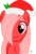 Size: 1800x2678 | Tagged: safe, artist:arifproject, oc, oc only, oc:downvote, earth pony, pony, derpibooru, g4, :i, adorable face, arif's christmas pones, arif's scrunchy pone, chest fluff, cute, derpibooru ponified, female, hair accessory, hair over one eye, hat, leaf, looking at you, mare, meta, ponified, santa hat, simple background, solo, transparent background, vector