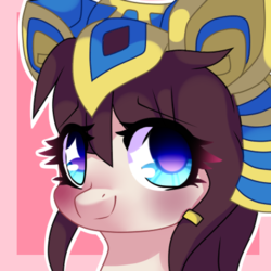 Size: 400x400 | Tagged: safe, artist:lnspira, oc, oc only, oc:nawa, pony, bust, egyptian, portrait, solo