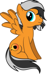 Size: 849x1351 | Tagged: safe, artist:lightningbolt, derpibooru exclusive, oc, oc only, oc:renard prower, pegasus, pony, 2017 community collab, derpibooru community collaboration, g4, .svg available, cutie mark, hair over one eye, looking at you, male, present, show accurate, simple background, sitting, solo, spread wings, stallion, svg, transparent background, vector, wings