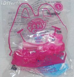 Size: 580x598 | Tagged: safe, pinkie pie, g4, bag, irl, mcdonald's, mcdonald's happy meal toys, photo, solo, toy