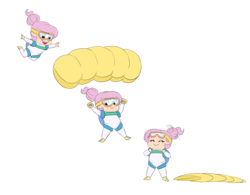 Size: 1315x1026 | Tagged: safe, artist:carnifex, princess celestia, human, g4, chibi, clothes, commission, falling, goggles, humanized, jumpsuit, parachute, sequence, simple background, skydiving, super deformed, transparent background