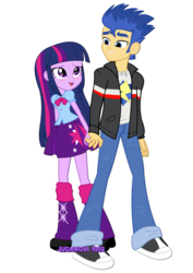 Size: 1600x2263 | Tagged: safe, artist:jucamovi1992, flash sentry, twilight sparkle, equestria girls, g4, couple, duo, female, love, male, romance, ship:flashlight, shipping, simple background, straight, transparent background, vector