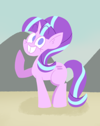 Size: 1246x1573 | Tagged: safe, artist:typhwosion, starlight glimmer, g4, ear fluff, equal cutie mark, female, grin, looking at you, raised hoof, smiling, solo