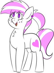 Size: 600x800 | Tagged: safe, artist:david rainbowie, oc, oc only, oc:cotton heart, earth pony, pony, ear piercing, earring, female, jewelry, mare, piercing, simple background, solo, transparent background