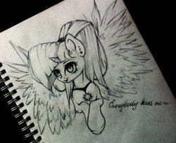 Size: 1621x1322 | Tagged: safe, artist:evildraw, twilight sparkle, alicorn, pony, my little brony risovach, g4, alternate hairstyle, female, solo, traditional art, twilight sparkle (alicorn)
