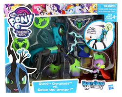 Size: 2000x1600 | Tagged: safe, queen chrysalis, spike, g4, guardians of harmony, irl, photo, toy