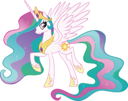 Size: 2848x2247 | Tagged: safe, princess celestia, alicorn, pony, g4, official, castle creator, female, high res, jewelry, mare, raised hoof, regalia, simple background, solo, stock vector, transparent background, vector