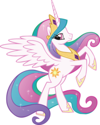 Size: 2299x2864 | Tagged: safe, artist:afishonlegs, princess celestia, alicorn, pony, g4, official, castle creator, female, high res, horn, rearing, solo, spread wings, stock vector, vector, wings