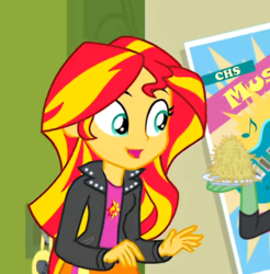 Size: 395x402 | Tagged: safe, artist:luckreza8, edit, edited screencap, screencap, vector edit, sunset shimmer, oc, oc:anon, equestria girls, g4, my little pony equestria girls: rainbow rocks, cropped, cute, eyes on the prize, food, french fries, hay, hay fries, offscreen character, open mouth, shimmerbetes, sunset wants her old digestive system back, vector