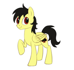 Size: 1746x1638 | Tagged: safe, artist:thebowtieone, oc, oc only, oc:daromius, pegasus, pony, male, raised hoof, simple background, solo, stallion, white background