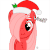 Size: 400x400 | Tagged: safe, artist:arifproject, edit, oc, oc only, oc:downvote, earth pony, pony, derpibooru, :i, animated, arif's christmas pones, arif's scrunchy pone, chest fluff, cute, derpibooru ponified, female, gif, hat, looking at you, mare, meta, ponified, santa hat, simple background, solo, white background
