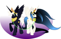 Size: 5832x3743 | Tagged: safe, artist:chimajra, oc, oc only, alicorn, pony, absurd resolution, chains, crown, jewelry, linked collars, regalia, simple background, transparent background