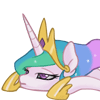 Size: 100x100 | Tagged: safe, artist:pohwaran, princess celestia, g4, animated, bored, female, gif, gif for breezies, icon, picture for breezies, solo