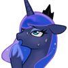 Size: 100x100 | Tagged: safe, artist:pohwaran, princess luna, g4, animated, female, gif, gif for breezies, icon, picture for breezies, solo, sweat