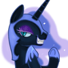 Size: 100x100 | Tagged: safe, artist:pohwaran, nightmare moon, g4, animated, clapping, clapping ponies, female, gif, gif for breezies, icon, picture for breezies, solo
