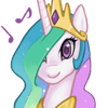 Size: 100x100 | Tagged: safe, artist:pohwaran, princess celestia, g4, animated, female, gif, gif for breezies, icon, music notes, picture for breezies, solo