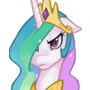 Size: 100x100 | Tagged: safe, artist:pohwaran, princess celestia, g4, animated, celestia is not amused, female, gif, gif for breezies, icon, picture for breezies, solo