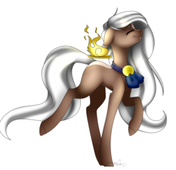 Size: 2258x2185 | Tagged: safe, artist:ohhoneybee, oc, oc only, oc:cocoa almond, eyes closed, high res, solo, tall