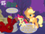 Size: 1024x768 | Tagged: safe, artist:bronybyexception, artist:limedreaming, artist:mewtwoex, artist:pilot231, artist:robzombiefan2121, artist:scourge707, apple bloom, applejack, big macintosh, earth pony, pony, g4, advent calendar, bleach, christmas, clothes, costume, dead, gun, hay bale, hearth's warming eve, implied murder, male, night, santa costume, santa hooves, stallion, the santa clause, weapon