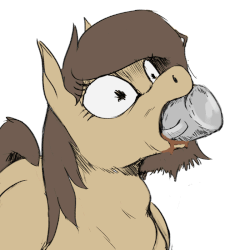 Size: 800x800 | Tagged: safe, artist:difetra, oc, oc only, oc:tera bit, earth pony, pony, animated, chugging, coffee, coffee mug, debate in the comments, derp, drinking, drool, female, gif, gulp, mare, misleading thumbnail, mouth hold, open mouth, puffy cheeks, simple background, solo, swallowing, throat bulge, wat, white background, wide eyes