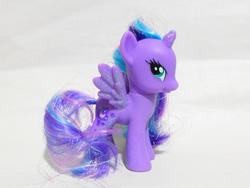 Size: 1434x1076 | Tagged: safe, princess luna, alicorn, pony, g4, brushable, irl, looking back, photo, s1 luna, solo, toy