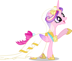 Size: 2861x2424 | Tagged: safe, princess cadance, alicorn, pony, g4, official, castle creator, clothes, female, high res, mare, simple background, slender, solo, thin, transparent background, vector